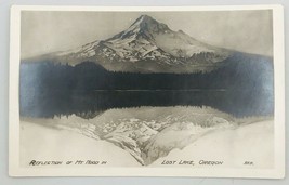 Vintage 1910&#39;s AZO RPPC Reflection of Mt Hood in Lost Lake Oregon Postcard  - £10.94 GBP