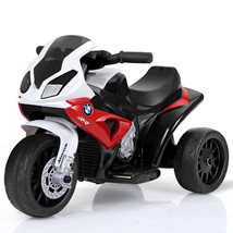 Kids Ride On Motorcycle BMW Licensed 6V Electric 3 Wheels w/ Music&amp;Light Red - £117.49 GBP