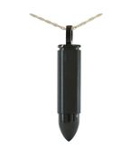 Black Bullet Stainless Steel Pendant/Necklace Funeral Cremation Urn for ... - $101.04 CAD