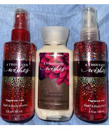 BATH &amp; BODY WORKS A THOUSAND WISHES Lotion Fragrance mist 3 fl oz travel... - $493.22 MXN