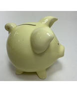 Enesco  Piggy Bank Yellow Pig 5 inches high with Gold Tag Vintage - £8.44 GBP