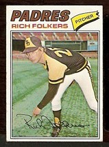 San Diego Padres Rich Folkers 1977 Topps Baseball Card # 372 G/VG - £0.37 GBP