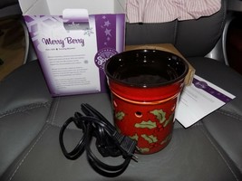 Scentsy Full Size Warmer Holiday Collection Merry Berry Euc - £40.24 GBP