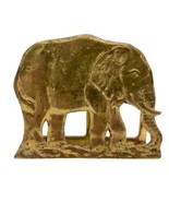 Solid Brass Elephant Napkin Holder Letter Bill Desk Bill Organizer Vintage - $23.33