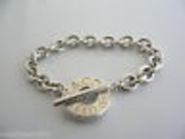 Tiffany &amp; Co Silver 1837 Circle Toggle Clasp Charm Bracelet Bangle Gift Love 925 - £275.77 GBP