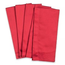 Fete Red Napkins Set of 4 July 4th Summer Beach House Outdoor 100% Cotto... - $24.38