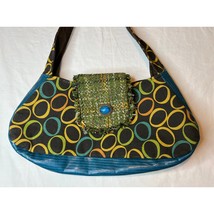 Handmade Bag Purse 16 x 7 Strap 27&quot; Handbag Zip Closure Shoulder Fabric ... - $17.60