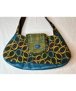 Handmade Bag Purse 16 x 7 Strap 27&quot; Handbag Zip Closure Shoulder Fabric ... - $17.60