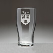 Ryan Irish Coat of Arms Tavern Glasses - Set of 4 (Sand Etched) - $67.32