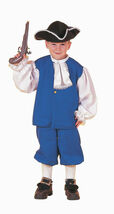 COLONIAL BOY BLUE COSTUME CHILDREN'S SIZE LG 12-14 - $19.68