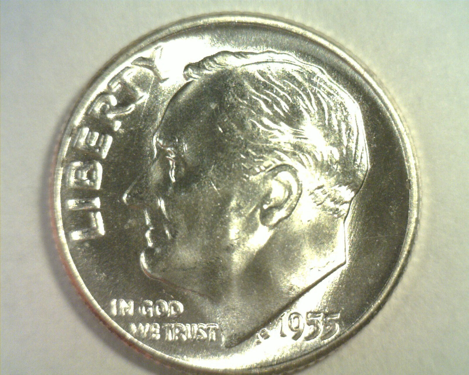 1955 ROOSEVELT DIME CHOICE UNCIRCULATED / GEM+ CH UNC. / GEM+ NICE ORIGINAL COIN - £5.97 GBP