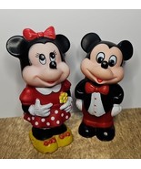 VTG 1986 Mickey Minnie Mouse Walt Disney Co Tootsie Toys 5&quot; Bubble Conta... - $24.12 CAD
