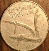 1954 Italy 10 Lire Coin - £1.47 GBP