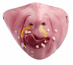 Funny Lower Half Face Mask Gross Halloween Costume Mouth Cover -BOOGER Snot Nose - £5.91 GBP