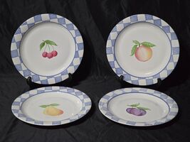 PFALTZGRAFF 10.375&quot; Dinner Plates HOPSCOTCH FRUIT All Different - Set Of 4 - $616.77 MXN