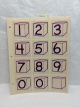Vintage 1970s Limpygraph 11 Diecut Sheet Cubes 0-9 - £62.01 GBP