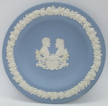 Vintage Wedgwood Jasperware Royal Wedding 1986 White and Blue Trinket Dish  - $14.85