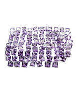 Fine Quality 113.7Ct 90pc Lot Purple Cubic Zirconia Square Faceted Gemst... - £33.54 GBP