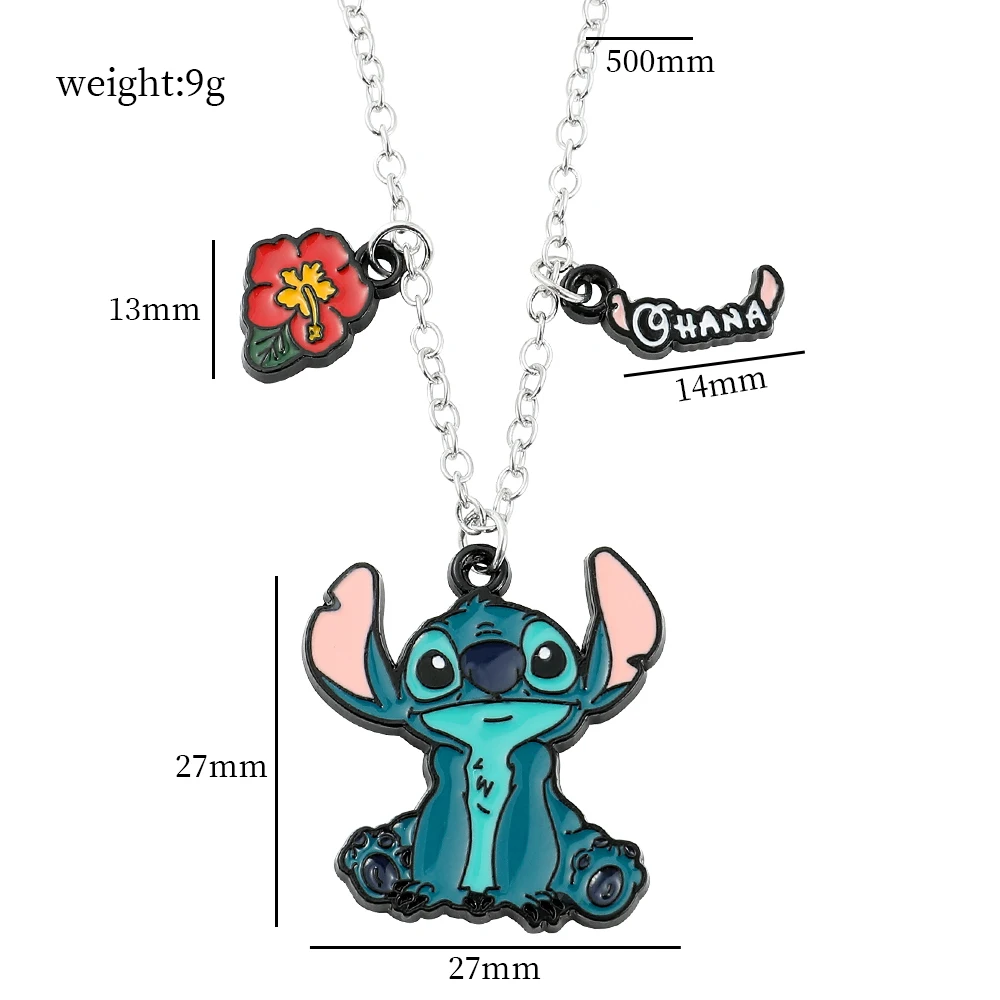 Cute Disneys Stitch Model Necklace Cartoon Anime Lilo Stitch Metal -Stit... - $3.16