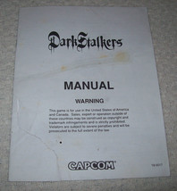 Capcom Dark Stalkers Video Arcade Game Manual As Is Service Repair Instructions - £9.32 GBP