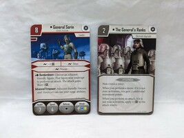 (2) Star Wars Imperial Assault General Sorin Villain Pack Cards - $13.87 CAD