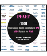 Machine Embroidery Fonts and Alphabets Designs for PFAFF – VP3 &amp; VP4 For... - €30,29 EUR