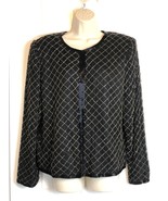 Laurence Kazar  100% Silk Beaded Jacket Formal Cardigan Vintage 1980s Pe... - £66.70 GBP