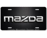 Mazda Text Inspired Art on Mesh FLAT Aluminum Novelty Auto Car License T... - £14.38 GBP