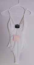 NWT KITTENISH White Adjustable Spaghetti Strap Bodysuit Women&#39;s Size XS - $12.47