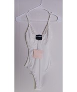 NWT KITTENISH White Adjustable Spaghetti Strap Bodysuit Women&#39;s Size XS - $229.99 MXN