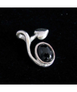 Elegant Sterling silver Pendant with a natural Dark Red Garnet Gemstone ... - $40.75 CAD