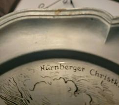 1981 NURNBERGER CHRISTKINDLESMARKT GERMAN PEWTER CHRISTMAS PLATE image 4