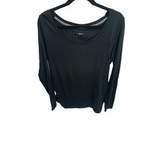 Liz Lange Maternity Womens Size XL Black Long Sleeve Shirt Top Round Neck - £8.53 GBP