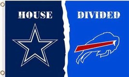 Dallas Cowboys and Buffalo Bills Divided Flag 3x5ft - $18.00