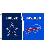 Dallas Cowboys and Buffalo Bills Divided Flag 3x5ft - $25.23 CAD