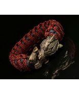 Custom Paracord Bracelet"Wolf",Exquisite Personalized men Bracelet with ... - $53.99
