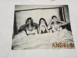Victoria&#39;s Secret Small T-Shirt Top WHITE SEE HEAR SPEAK NO EVIL ANGEL N... - $27.55