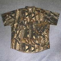 Woolrich Camo Shirt Adult Extra Large RealTree Hardwoods Camp Casual Outdoor Men - £14.48 GBP