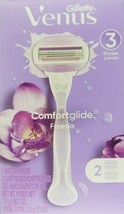 Gillette Venus Freesia Razor 3 Blade Comfort Glide With 2 Cartridges - $12.99