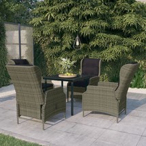  Garden Dining Set Brown PE Rattan, Powder-coated steel, Glass - $1,731.50 CAD