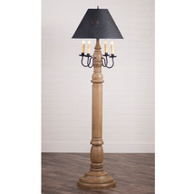 Wood Floor Lamp General James Handcrafted with Punched Tin Metal Shade, Pearwood - £739.89 GBP