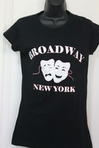 New York Festival T Shirt Womens XL Black Mask Broadway Playbill - £9.89 GBP