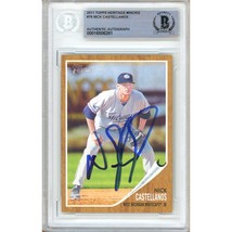 Nick Castellanos Phillies Auto 2011 Topps Heritage Minors BAS Autograph Slab RC - £114.34 GBP