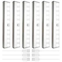 Led Motion Sensor Closet Lights 6 Pack, Wireless Under Cabinet Lighting Recharge - £45.55 GBP