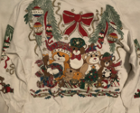 Vintage Holiday Time Ugly Christmas Sweater 22 White Bears Sh1 - £23.73 GBP