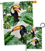 Rainforest Toucan Flags Set Birds 28 X40 Double-Sided House Banner - £40.07 GBP