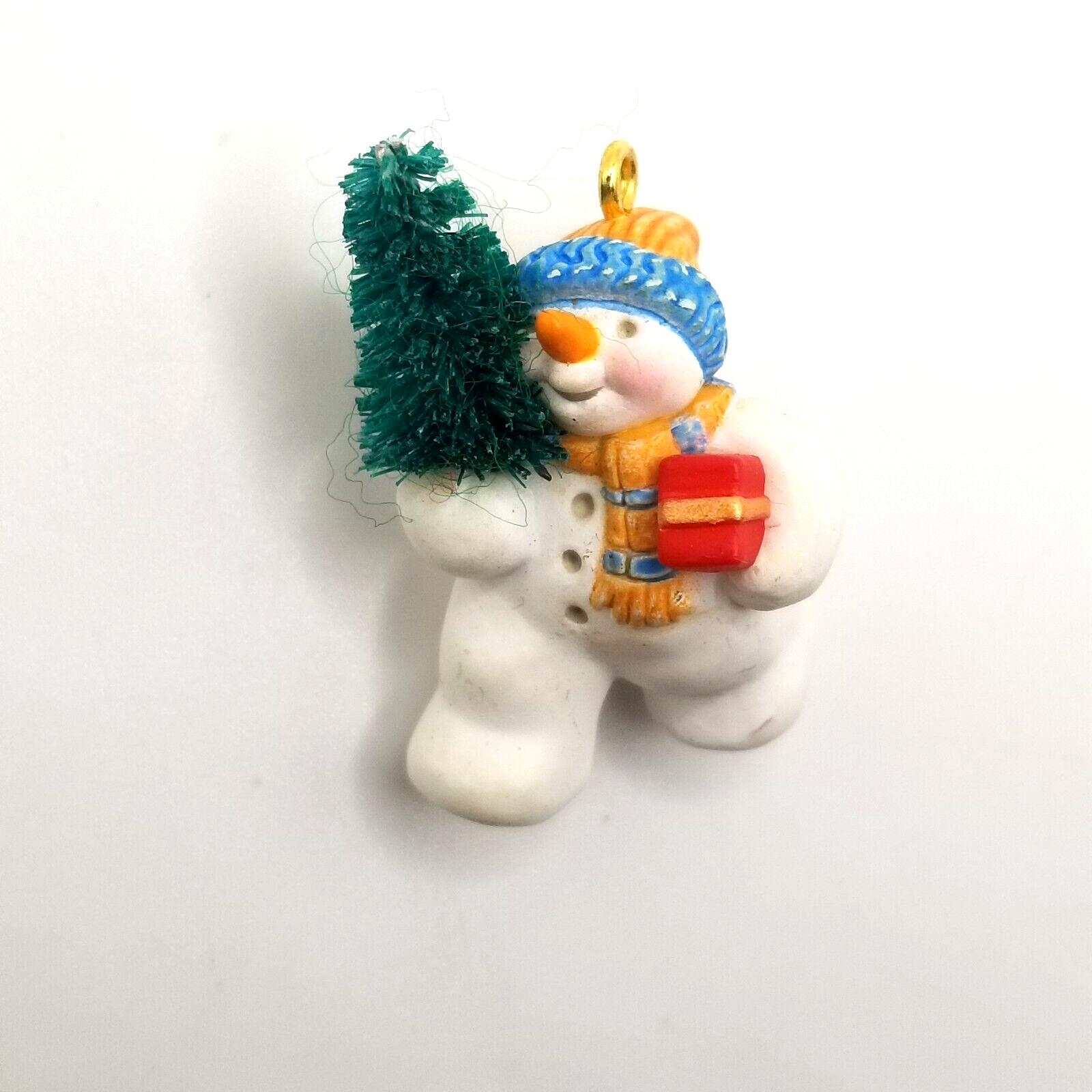 Vintage Christmas Ornament Mini Miniature Snowman 1999 Hallmark Christmas Tree - £7.14 GBP