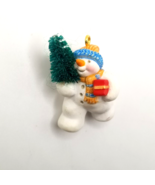 Vintage Christmas Ornament Mini Miniature Snowman 1999 Hallmark Christma... - £7.06 GBP