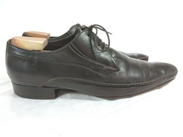 Rare BRUNO MAGLI 'RINA' Men's Sz 11.5 M Brown Leather Oxfords Hand Made in Italy - $40.10