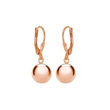 Tuscany Silver Sterling Silver Rose Gold Plated 10 mm Ball Drop Earrings  - $187.00